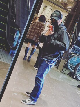 「VANS（バンズ）のアイテム（ジャケット/アウター）」を使った、平 真ノ丞さん（メンズ・173cm）の冬コーディネート