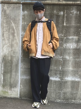 「アイテム（ブルゾン、ブラウン系）」を使った、mongolsoccerさん（メンズ・173cm）の秋コーディネート