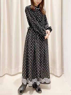 「AMERICAN HOLIC」｜「アイテム（ワンピース）」を使った、makophithさん（レディース・153cm）の秋コーディネート