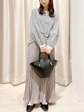 「袖ボリューム」｜「アイテム（パンプス）」を使った、makophithさん（レディース・153cm）の秋コーディネート