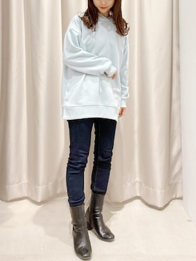 「AMERICAN HOLIC（アメリカンホリック）のアイテム（スウェット）」を使った、makophithさん（レディース・153cm）の春コーディネート