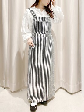 「AMERICAN HOLIC」｜「アイテム（ジャンパースカート）」を使った、makophithさん（レディース・153cm）の春コーディネート