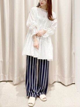 「ティアードブラウス」｜makophithさん（レディース・153cm）の夏コーディネート