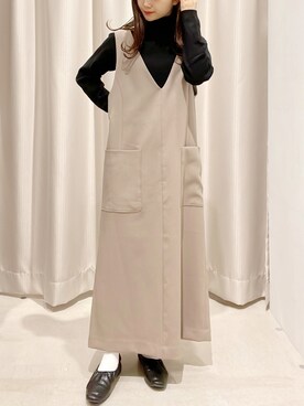 「AMERICAN HOLIC」｜「アイテム（ジャンパースカート）」を使った、makophithさん（レディース・153cm）の冬コーディネート