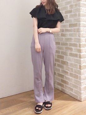 「フリル襟」｜makophithさん（レディース・153cm）の秋コーディネート