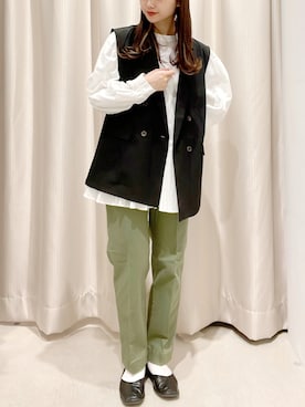 「ツイルパンツ」｜makophithさん（レディース・153cm）の春コーディネート