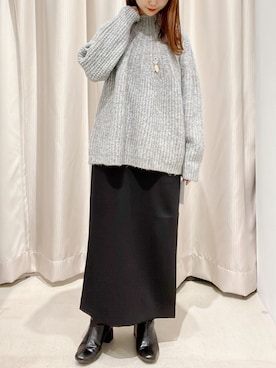 「AMERICAN HOLIC」｜「アイテム（ジャンパースカート）」を使った、makophithさん（レディース・153cm）の冬コーディネート