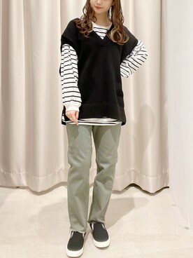 「マムジーンズ」｜makophithさん（レディース・153cm）の春コーディネート