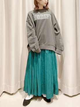 「AMERICAN HOLIC」｜「アイテム（スウェット）」を使った、makophithさん（レディース・153cm）の秋コーディネート