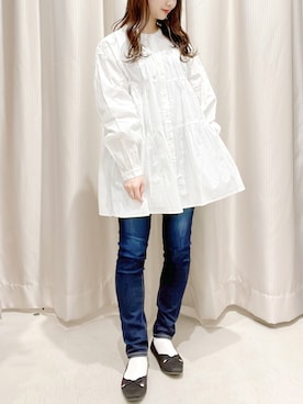 「ティアードブラウス」｜makophithさん（レディース・153cm）の夏コーディネート