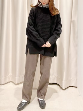 「ツイードパンツ」｜「アイテム（パンプス）」を使った、makophithさん（レディース・153cm）の春コーディネート