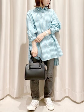 「テーパードデニム」｜makophithさん（レディース・153cm）の秋コーディネート