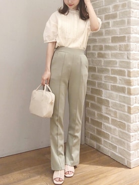 「earth music&ecology（アースミュージックアンドエコロジー）のアイテム（トートバッグ）」を使った、makophithさん（レディース・153cm）の秋コーディネート