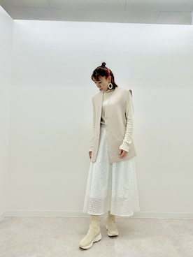 「Lucida（ルシーダ）のアイテム（ブーツ）」を使った、ホリさんさん（レディース・160cm）の冬コーディネート