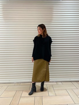 「アパレルスタッフ」｜「アイテム（ブーツ）」を使った、kaoriさん（レディース・160cm）の秋コーディネート