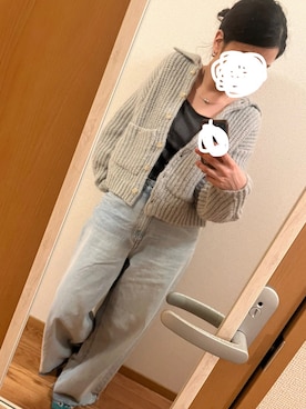 「DISCOAT（ディスコート）のアイテム（カーディガン/ボレロ）」を使った、Maさん（レディース・160cm）の冬コーディネート