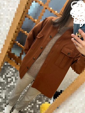 「AZUL by moussy（アズールバイマウジー）のアイテム（その他アウター）」を使った、Maさん（レディース・160cm）の秋コーディネート
