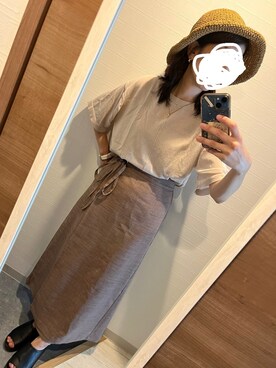 「abcd（ナシ）のアイテム（シューズ）」を使った、Maさん（レディース・160cm）の夏コーディネート