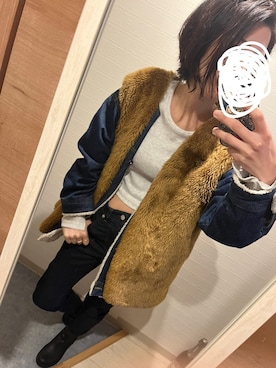 「H&M（エイチ・アンド・エム）のアイテム（ブーツ）」を使った、Maさん（レディース・160cm）の春コーディネート