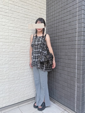 「アイテム（サンダル）」を使った、ha_koさん（キッズ・159cm）の夏コーディネート