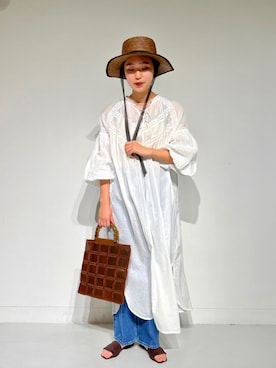 「ごきげんウィーク」｜「アイテム（シャツワンピース）」を使った、kotoさん（レディース・165cm）の春コーディネート