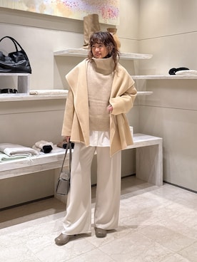 「アイテム（その他アウター）」を使った、CHIEさん（レディース・162cm・40代）の冬コーディネート