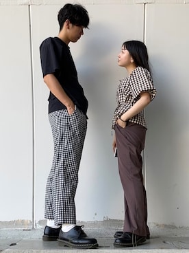「NICE CLAUP（ナイスクラップ）のアイテム（トップス）」を使った、RICさん（メンズ・177cm）の夏コーディネート