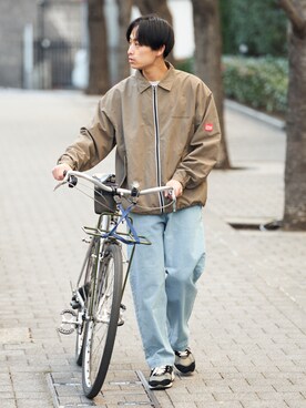 「春服デビュー宣言」｜「アイテム（ナイロンジャケット）」を使った、たなかさん（メンズ・172cm）の冬コーディネート