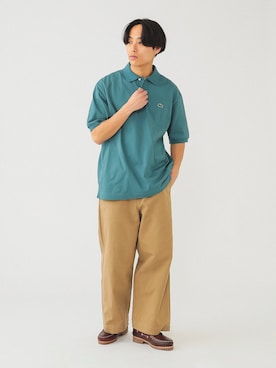 「アイテム（モカシン/デッキシューズ）」を使った、たなかさん（メンズ・172cm）の春コーディネート