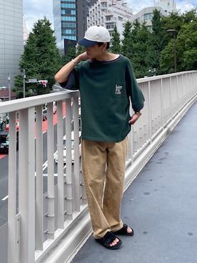 「BeAMS DOT（ビームスドット）のアイテム」を使った、たなかさん（メンズ・172cm）の夏コーディネート