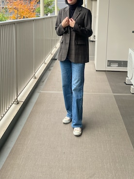 「無印良品（ムジルシリョウヒン）のアイテム」を使った、lilyさん（レディース・166cm）の秋コーディネート