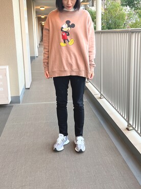 「NEW BALANCE（ニューバランス）のMS327（スニーカー）」を使った、lilyさん（レディース・166cm）の冬コーディネート