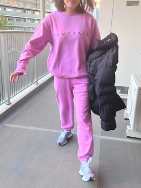 「niko and...（ニコアンド）のアイテム（スウェットパンツ）」を使った、lilyさん（レディース・166cm）の冬コーディネート