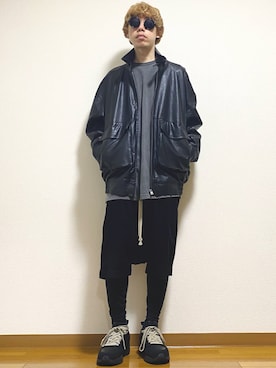 「no brand（ノーブランド）のアイテム（ブルゾン）」を使った、kz_balance56さん（メンズ・170cm）の秋コーディネート