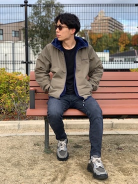 「punta（プンタ）のアイテム」を使った、福®︎さん（メンズ・172cm）の秋コーディネート
