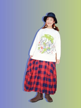 「チャイハネ（チャイハネ）のアイテム（スカート）」を使った、michiyogaさん（レディース・159cm）の秋コーディネート