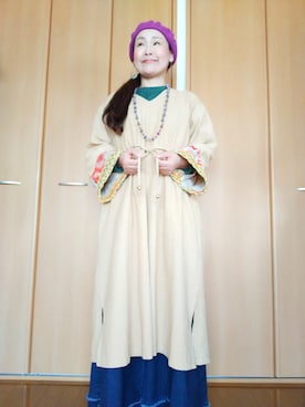 「チャイハネ（チャイハネ）のアイテム（ハンチング/ベレー帽）」を使った、michiyogaさん（レディース・159cm）の春コーディネート