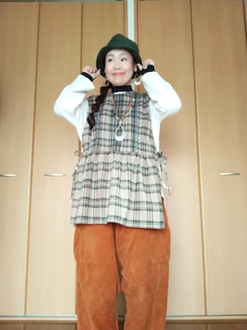 「チャイハネ（チャイハネ）のアイテム（その他トップス）」を使った、michiyogaさん（レディース・159cm）の冬コーディネート