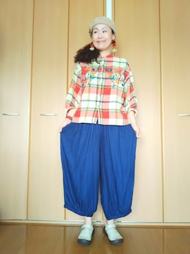 「チャイハネ（チャイハネ）のアイテム（ハンチング/ベレー帽）」を使った、michiyogaさん（レディース・159cm）の春コーディネート