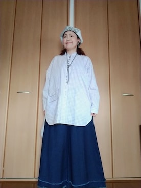 「チャイハネ（チャイハネ）のアイテム（ハンチング/ベレー帽）」を使った、michiyogaさん（レディース・159cm）の春コーディネート