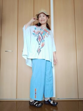 「チャイハネ（チャイハネ）のアイテム（デニムパンツ）」を使った、michiyogaさん（レディース・159cm）の春コーディネート
