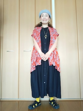 「チャイハネ（チャイハネ）のアイテム（ハンチング/ベレー帽）」を使った、michiyogaさん（レディース・159cm）の春コーディネート