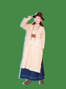「チャイハネ（チャイハネ）のアイテム（ワンピース/ドレス）」を使った、michiyogaさん（レディース・159cm）の秋コーディネート