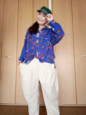 「チャイハネ（チャイハネ）のアイテム（キャップ）」を使った、michiyogaさん（レディース・159cm）の秋コーディネート