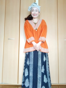 「チャイハネ（チャイハネ）のアイテム（スカート）」を使った、michiyogaさん（レディース・159cm）の春コーディネート