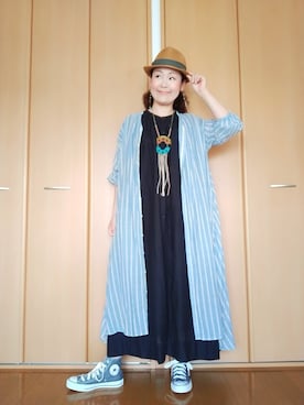 「チャイハネ（チャイハネ）のアイテム（ワンピース/ドレス）」を使った、michiyogaさん（レディース・159cm）の夏コーディネート