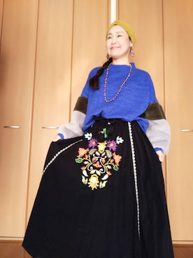 「チャイハネ（チャイハネ）のアイテム（スカート）」を使った、michiyogaさん（レディース・159cm）の冬コーディネート