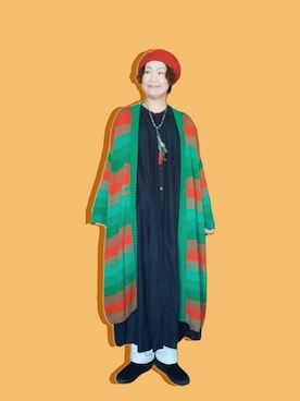 「チャイハネ（チャイハネ）のアイテム（ハンチング/ベレー帽）」を使った、michiyogaさん（レディース・159cm）の秋コーディネート