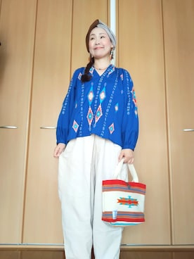 「チャイハネ（チャイハネ）のアイテム（その他トップス）」を使った、michiyogaさん（レディース・159cm）の春コーディネート