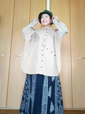 「チャイハネ（チャイハネ）のアイテム（スカート）」を使った、michiyogaさん（レディース・159cm）の春コーディネート